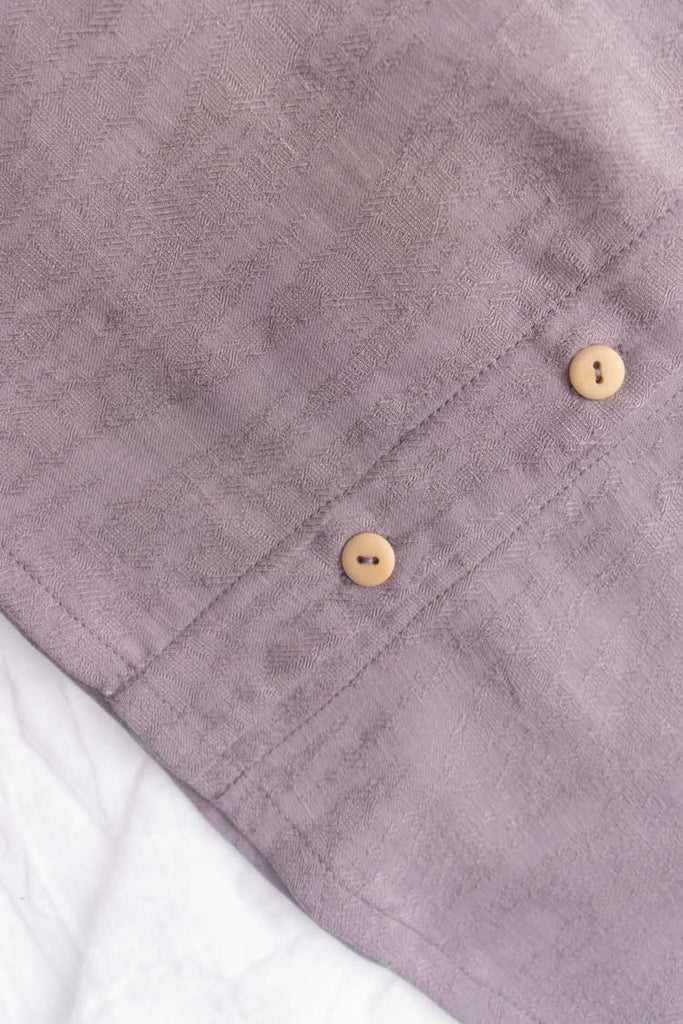 elegant blouse - fair fashion, lilac, close up