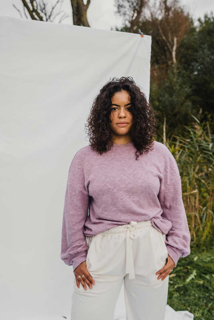 Organic Cotton Knitted Pullover - front